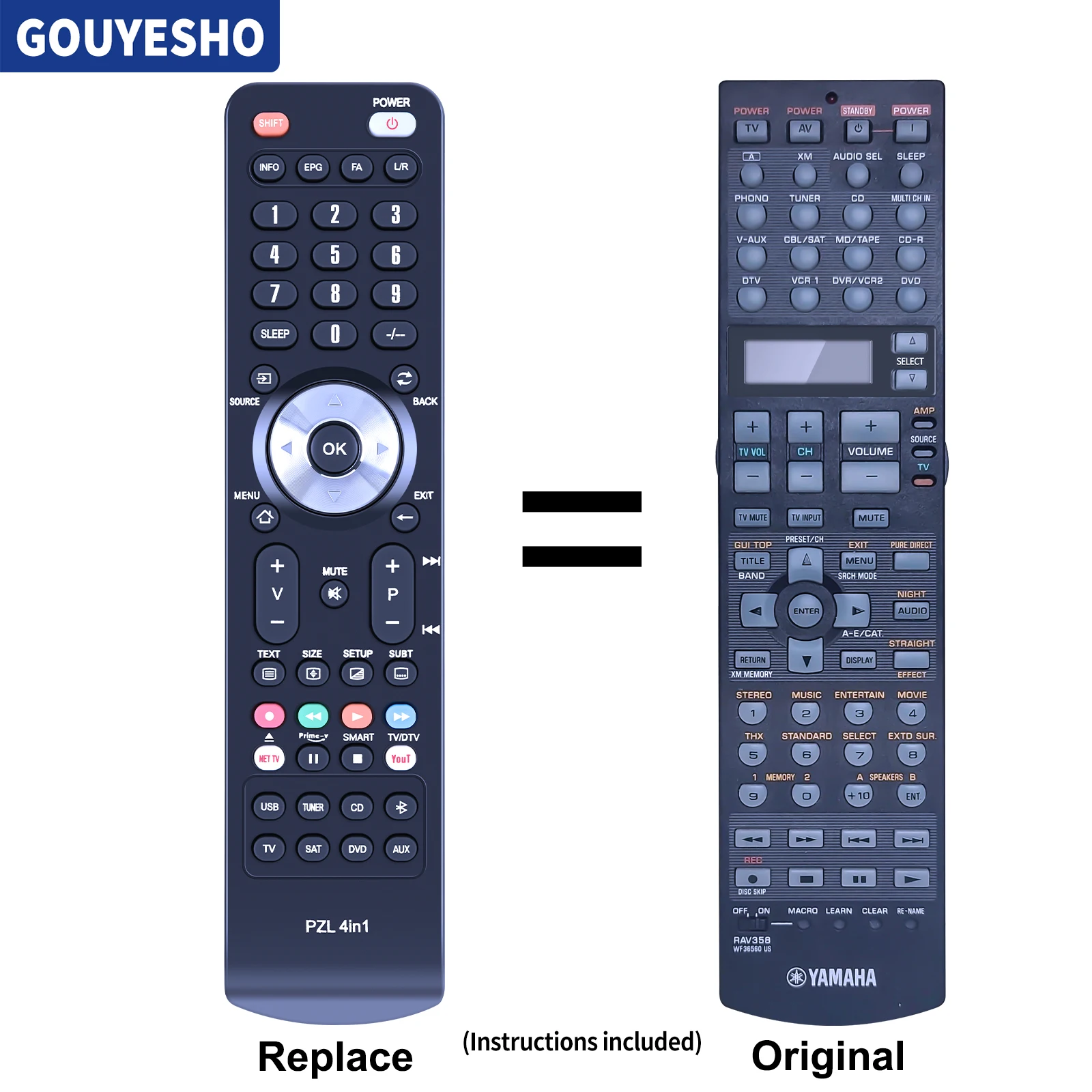 New Remote Control for Yamaha RX-V2600 RX-V2700 RAV358 WF365600 RXV2600 WF36560