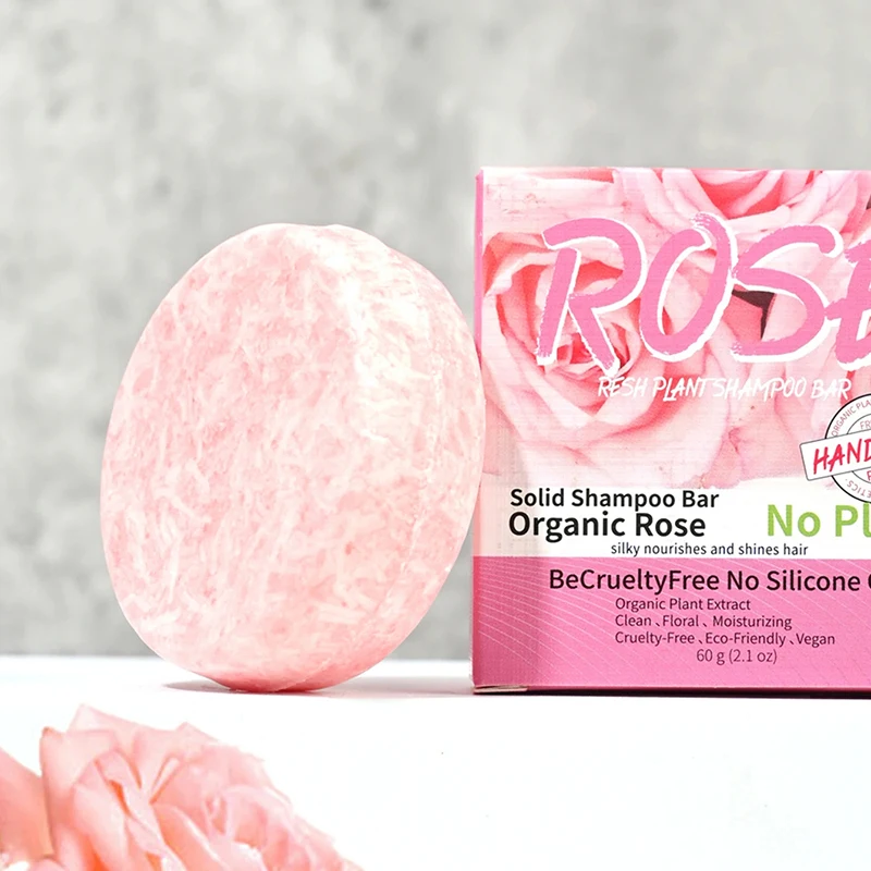 

Pink rose shampoo soap essential oil handmade soap nourishing oil controlling stain removing floral fragrance overflowing New