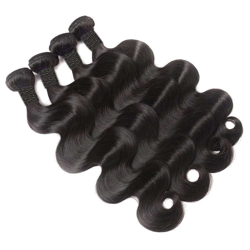 الجسم موجة حزم الشعر البشري 16 بوصة حزمة واحدة 12A ترقية البرازيلي عذراء شعر الجسم موجة الرطب متموج حزم نسج على شكل شعر إنسان #6