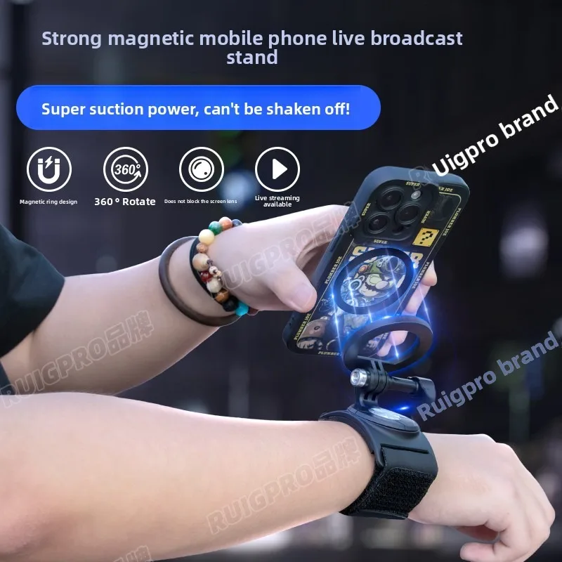 العالمي حامل هاتف المعصم المغناطيسي شارة الرجال النساء في الهواء الطلق البث المباشر ركوب الدراجات الصيد التنزه الرقص الرياضة الملاحة #3