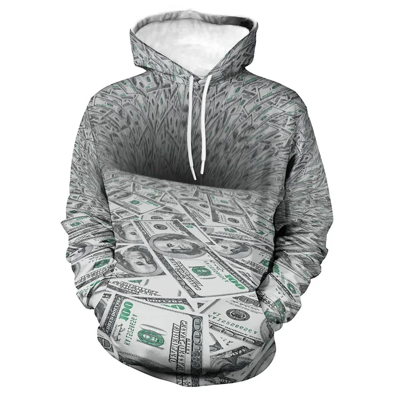 U.S.Dollar Bills Money 3D Print Hoodies 2022 New Fashion Pullover Men Women Children Casual Cool Streetwear Swearshirts