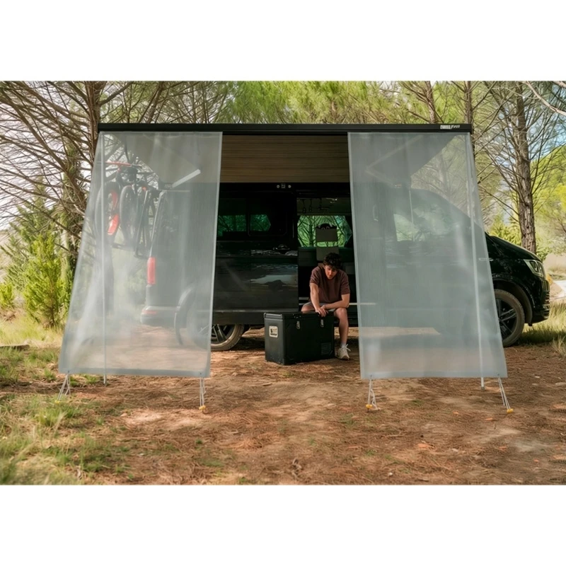 RV Awning Sun Shade Screen View Blocker Front Panel 190*100cm For Caravan Motorhome Camper