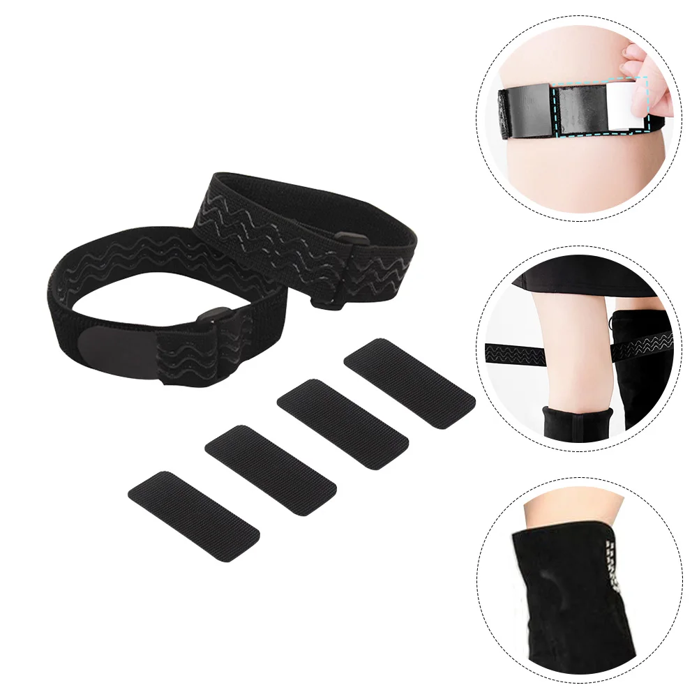 

Anti fall Boots High Knee Elastic Adjustable Self adhesive Anti slipping Boot Accessory Long Boot Straps Non slip Firm Flat