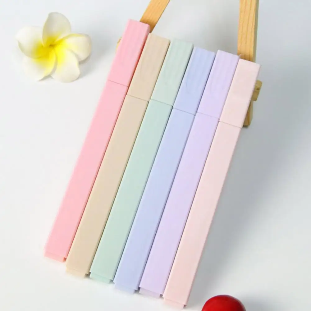 Juego de bolígrafos Resaltadores de Pastel para estudiantes, suministros de oficina de estudio, bolígrafo de marcado de secado rápido sin neón, Kit para diario