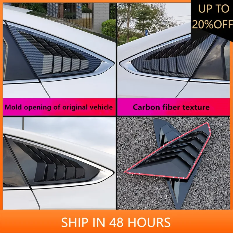 

NEW1 For Changan EADO plus 20/21/22 Shutters Carbon fiber texture rear quarter window decorative frame door bowl handle modifica