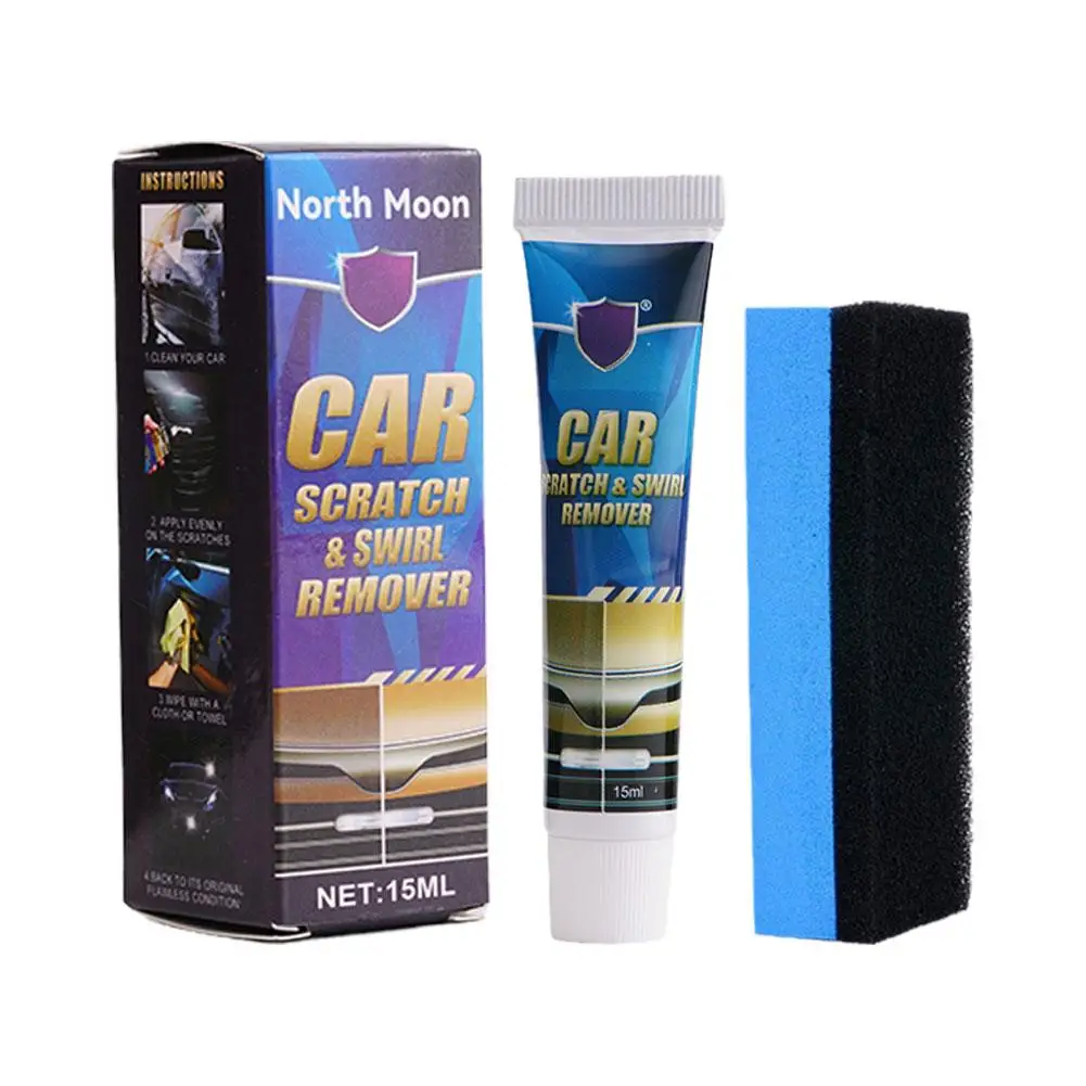 Car Scratch Repair Paste Kit - Easy Swirl Remover & Polishing Wax for Auto Surface Scratch, Anti-Scratch Restoration with Sponge
