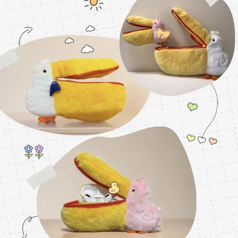 Capybara Pencil Case Bag Zoo Fun Cute Change Earphone Plush Stationery Bag Storage Bag Zipper Pen Bag Student Unisex Gift New