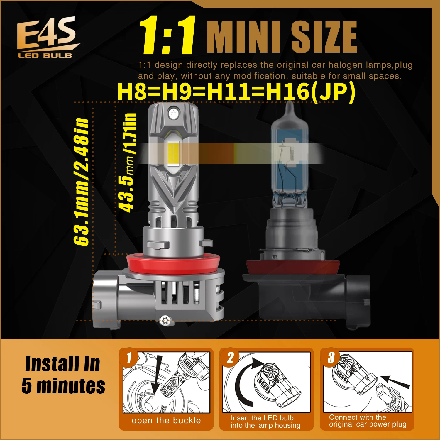 H11 Led Headlight Canbus No Error H9 H8 H16 Car Bulb High Power White Fog Light Diode Lamp 12v 55w For Fiat Freemont 2011~2016