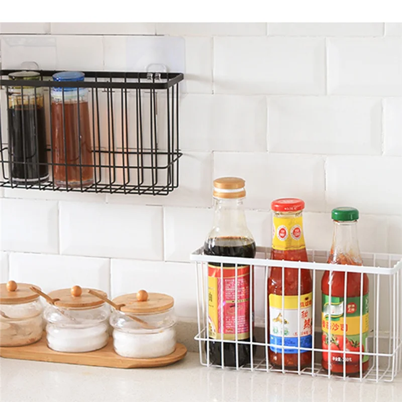 

Metal Decorative Storage Basket Grid Flower Pot Hanging Shelf A