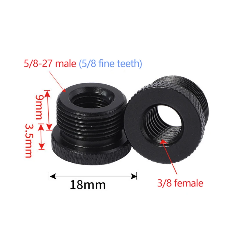 Metal Microphone Stand Conversion Screws 3/8 Female to 5/8 Male Screw Thread Adapter Tripod Screw for Microphone Stable Clip