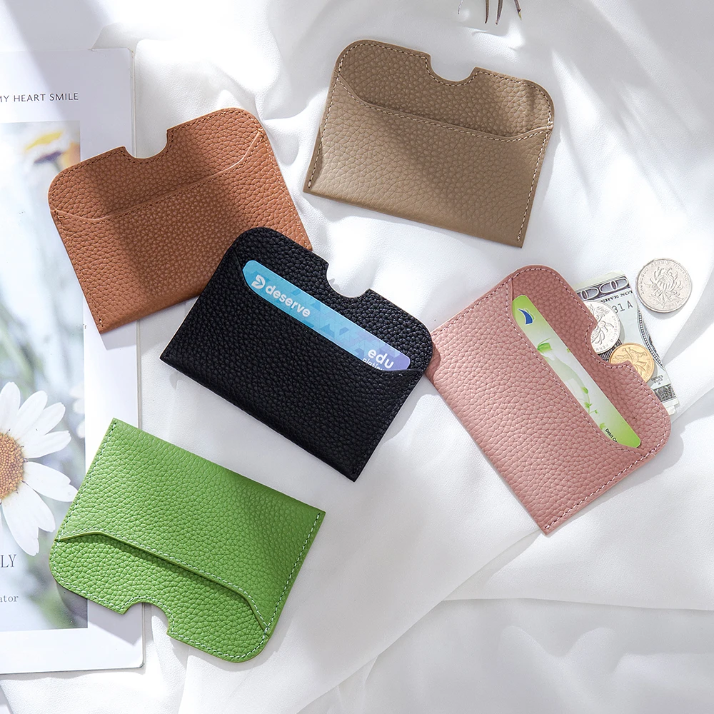 The new leather ultrathin screens more card package small men and women design card zero wallets small card holder card sets