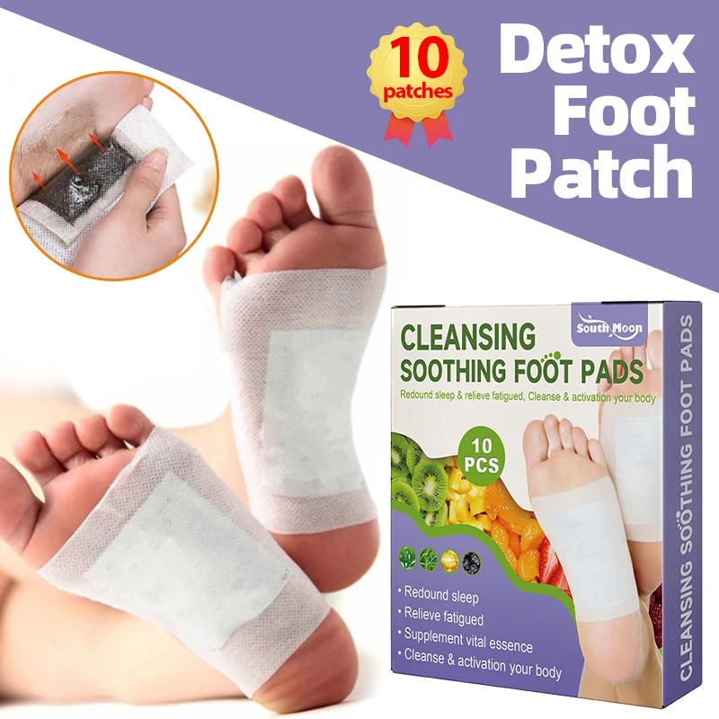 

Foot Detox Patch Body Toxin Detoxification Deep Cleaning Soothing Slimming Stress Relief Sticker Natural Wormwood Feet Pads