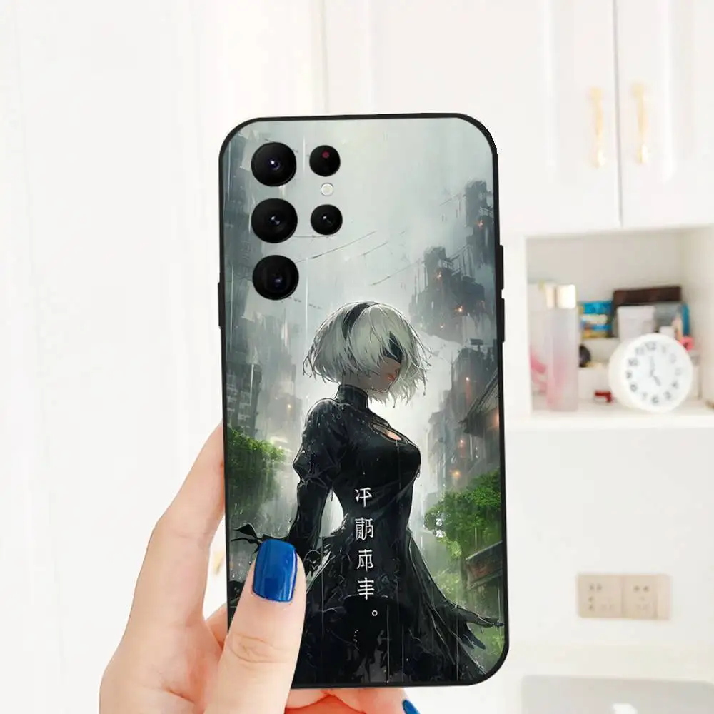 حافظة هاتف لعبة Nier Automata لهاتف S Series S20 S21 S22 S23 S24 FE Plus Ultra غطاء ناعم من مادة البولي يوريثان الناعمة والصديقة للبشرة #5