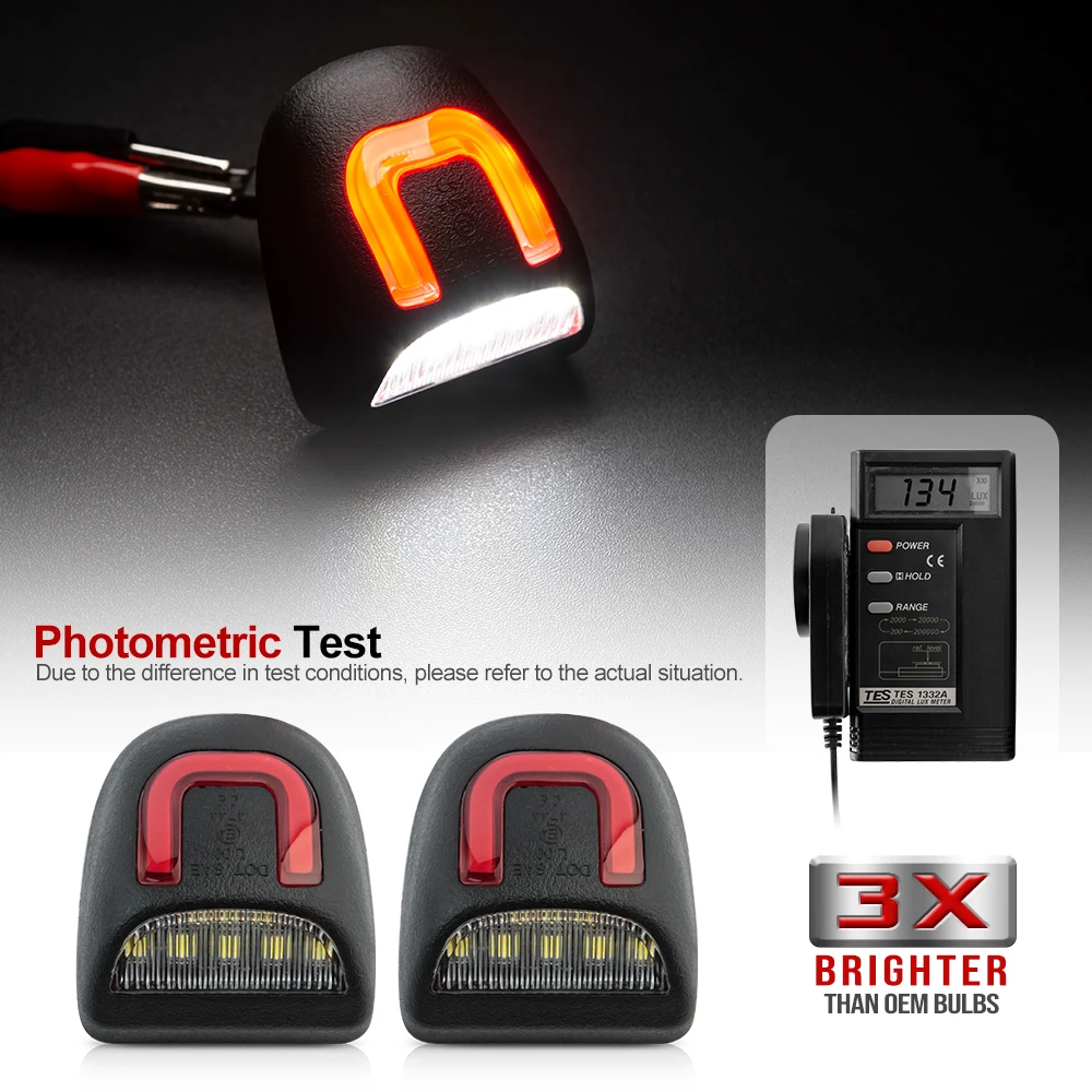 OLED License Light Lights For Chevy Silverado GMC Sierra 1500 2500 3500 HD Suburban Tahoe Yukon XL Avalanche Cadillac Escalade
