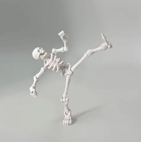  Skeleton Figure Action Skeleton Figurines With Multiple Accessories Realistic Movable Joints Model Statue For Christmas