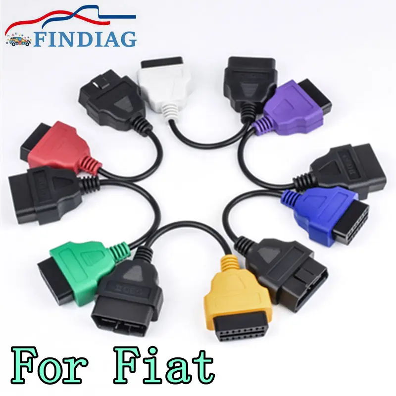 

Высокое качество для Fiat, 6-цветный OBD2, прочный автомобильный разъем сканера, мульти-адаптер ECUScan, диагностический кабель для сканирования мульти ECU