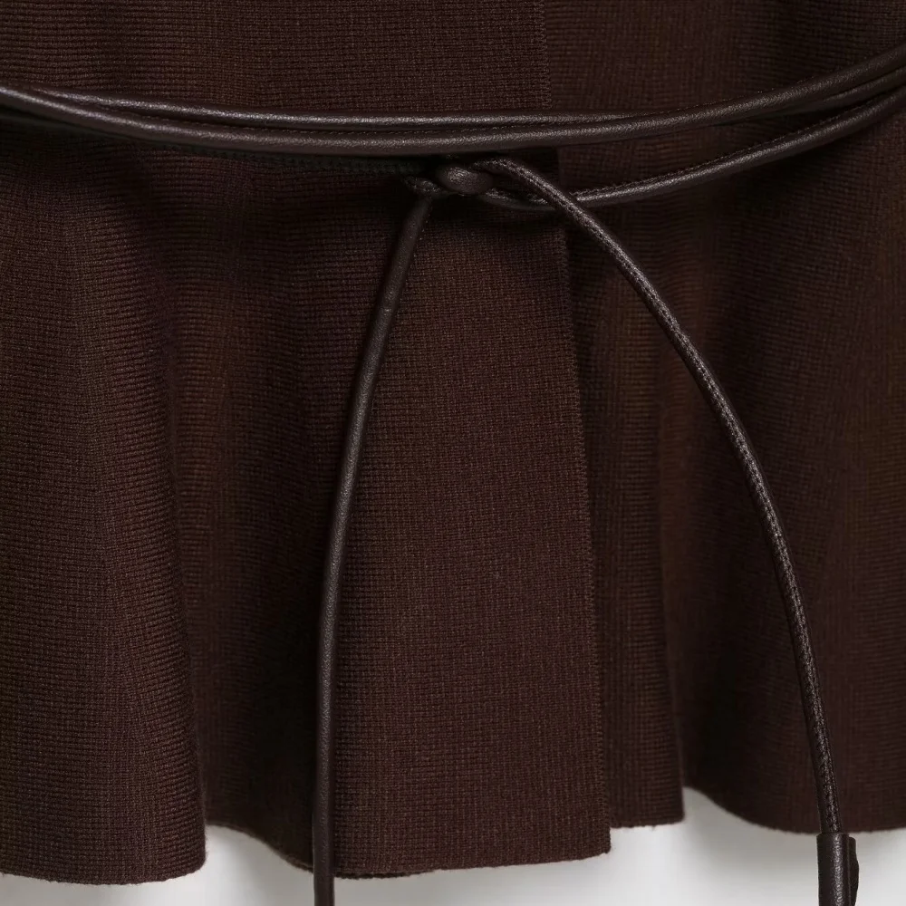 UNIZERA 2025, neue Damenbekleidung, elegantes, lässiges, modisches Design im europäischen und amerikanischen Stil mit Gürtel-Strickjacke