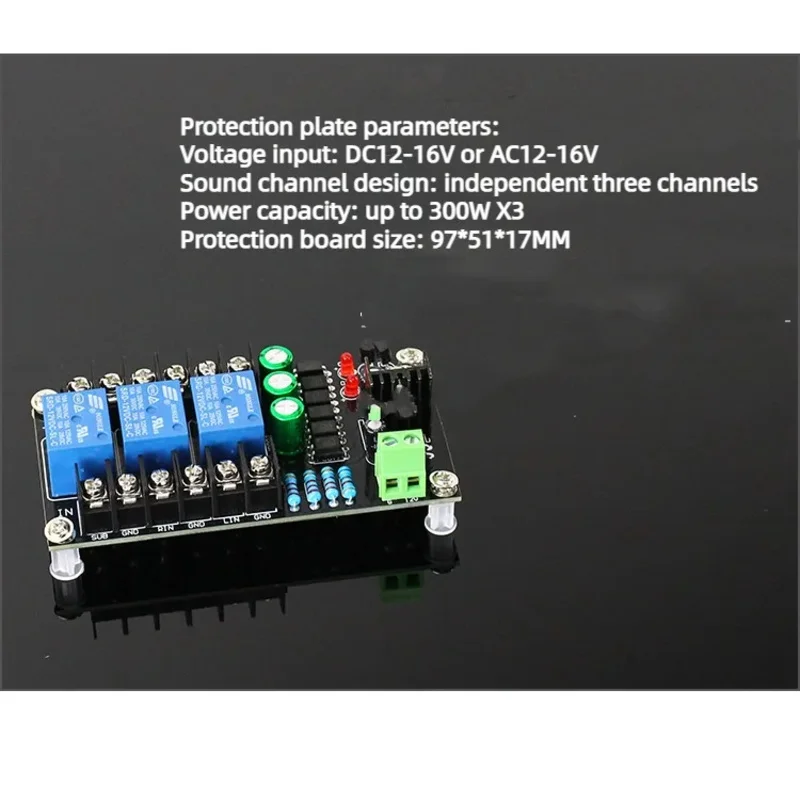 Class D Digital Power Amplifier Speaker Protection Board Class A Discrete 2.1 Three-channel