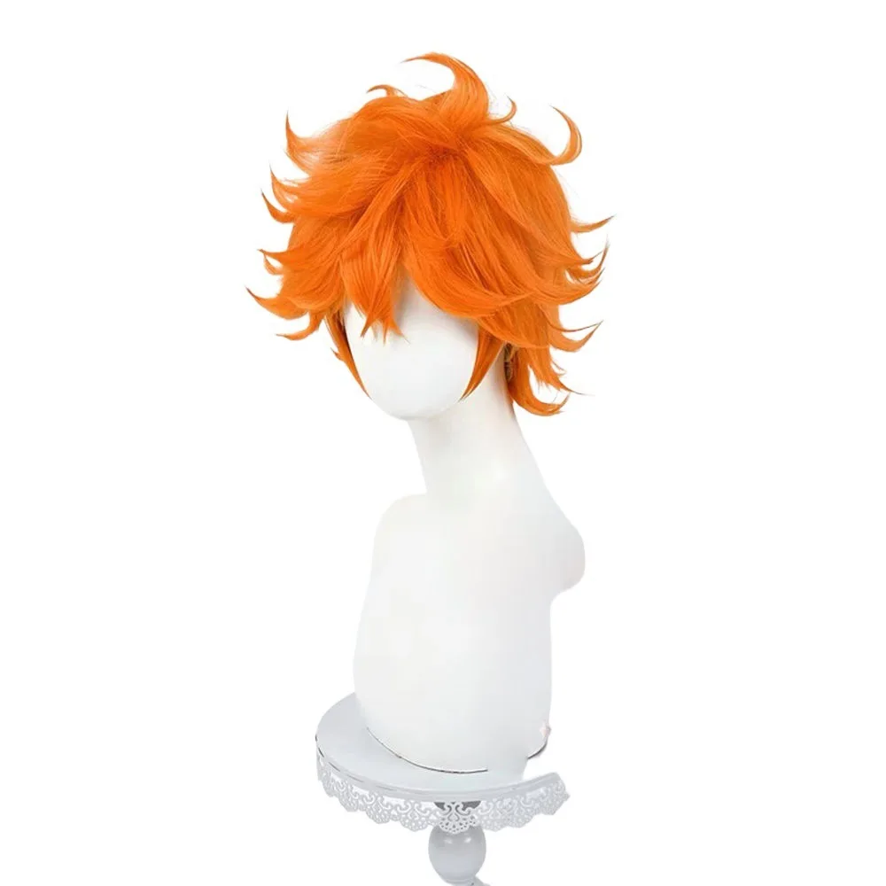 Perruque de cosplay Hinata Shoyo pour garçons de volley-ball, cheveux courts avec un rabat, soie haute température