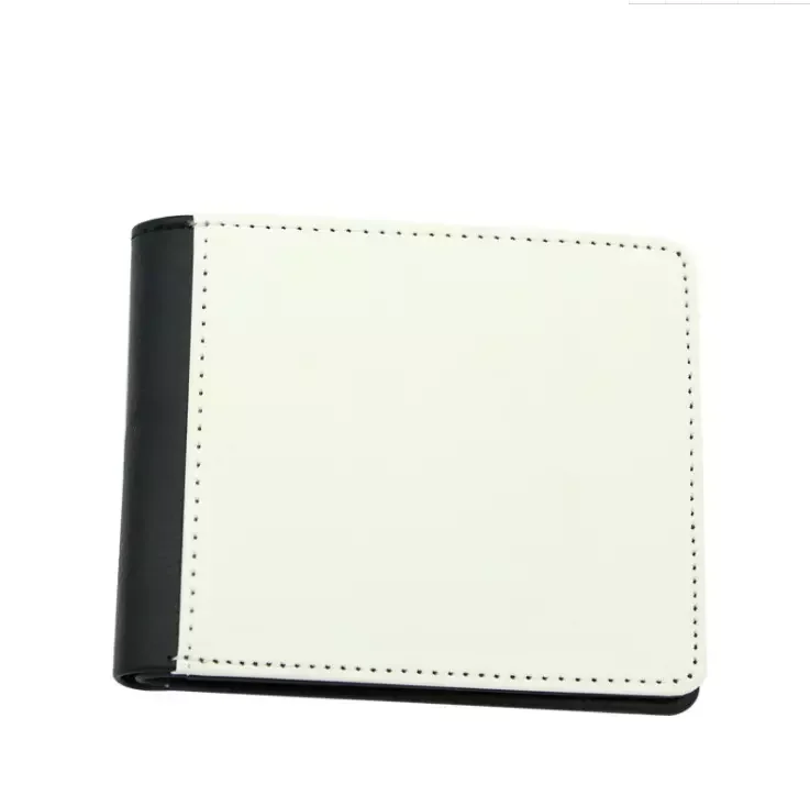 10pcs/Lot Sublimation Men Leather PU Wallet for Hot transfer Printing Leather Purse Blank DIY Gift Multi Card Holder Wallet