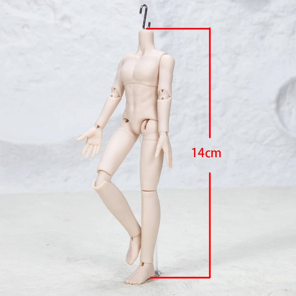 14cm bjd s gancho pescoço cartão corpo boneca rosqueamento corda 1/12 bjd boneca suti para ob11, p10, ymy, 1/12 cabeça de boneca bjd