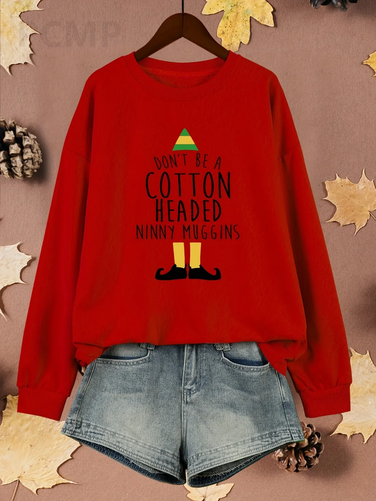 เสื้อฮู้ดพิมพ์ลายสโลแกนสร้างสรรค์แฟชั่นลำลองสำหรับผู้หญิง เสื้อสวมหัวคอกลมสไตล์กอธที่สวมใส่สบาย เหมาะสำหรับเป็นของขวัญวันหยุด