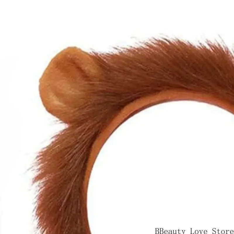 ชุดสิงโตชุดสิงโตหูหางตุ๊กตาสัตว์ชุดแฟนซีชุดอุปกรณ์เสริมสำหรับเด็กฮัลโลวีนคอสเพลย์อุปกรณ์เสริม