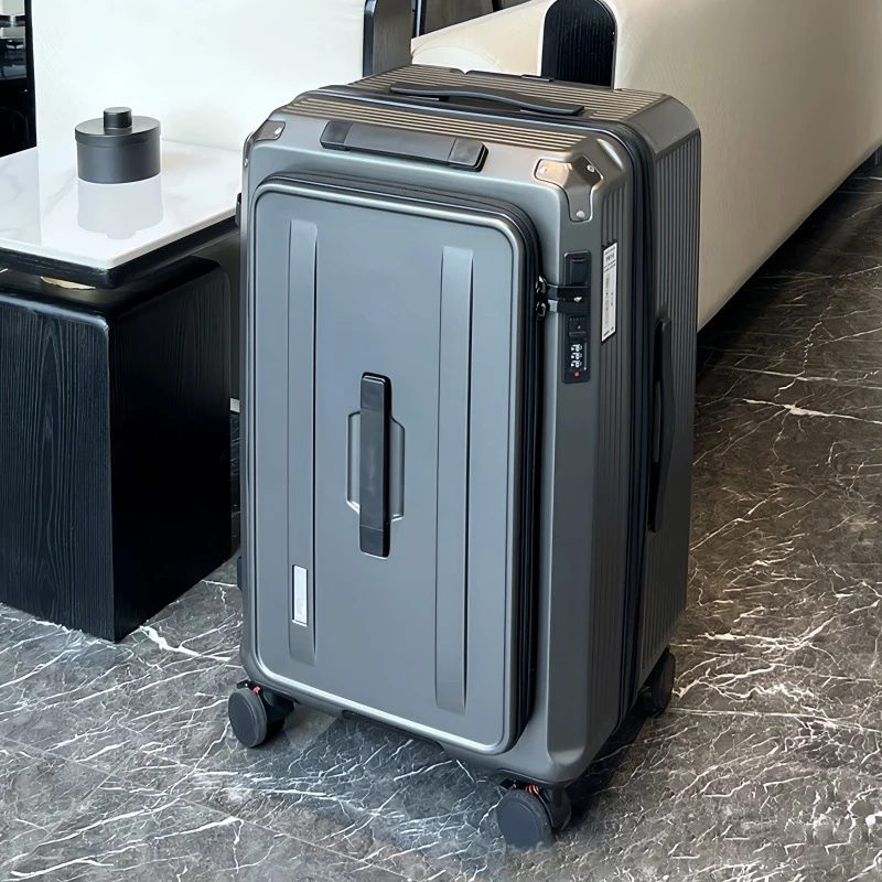 

Чемодан с боковым открытием, 28 дюймов, большой объем, расширяемый, 24/26 дюймов, утолщенный чемодан на колесиках, 20 дюймов, ручная кладь с 5 колесами