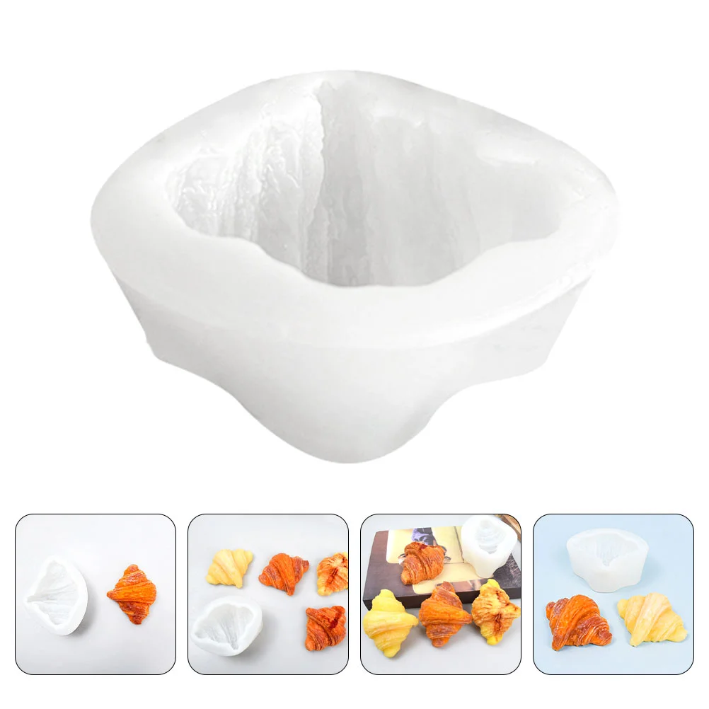 

2 Pcs Irregular Croissant Mold Cookie Decorating Silica Gel Toast Bread Silicone