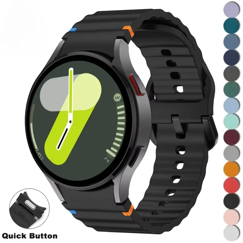 الرسمية 1:1 سيليكون حزام لساعة سامسونج جالاكسي 7 6 5 4 44 مللي متر 40 مللي متر 5Pro 45 مللي متر الفرقة غالاكسي ساعة 6 4 الكلاسيكية 43 مللي متر 47 مللي متر سوار