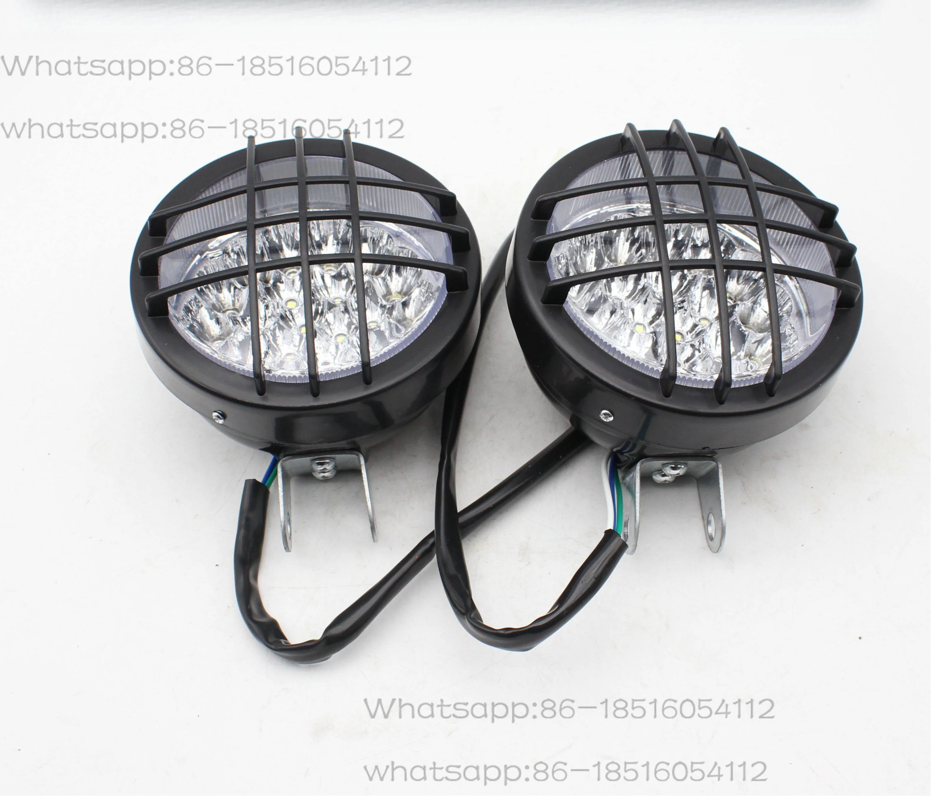 Off-Road Motorcycle ATV Kart Modified Headlights 12VLED Bulb Front Net Light