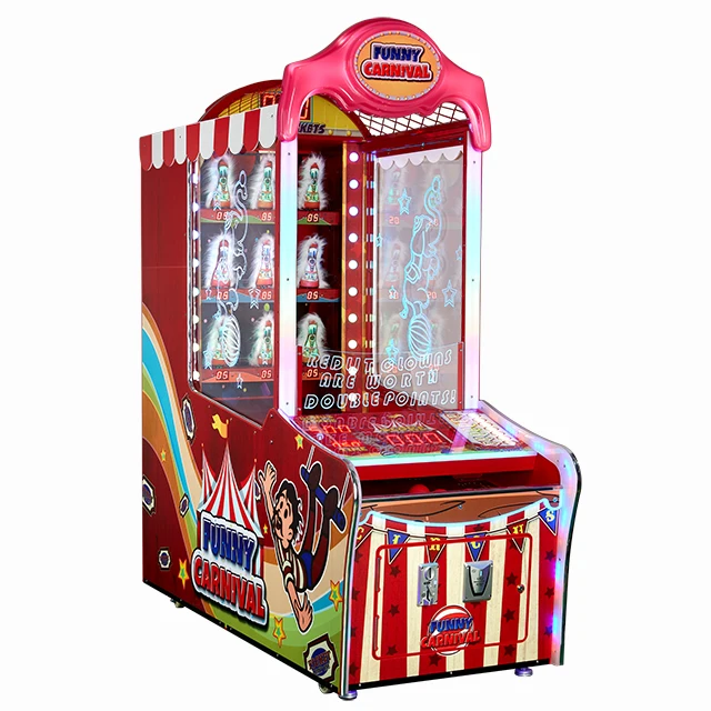 Amusement Machine Arcade Kids Arcade Hit Down The Clown Coin Operated Games Machine Lottery Game Machine