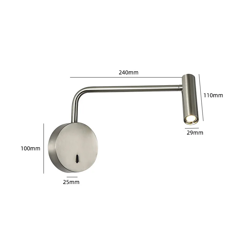 Scandinavische verstelbare wandlamp Moderne eenvoudige LED-tafellampen wit zwart zilver goud nachtkastje kantoorstudie Lezen Vloerverlichting