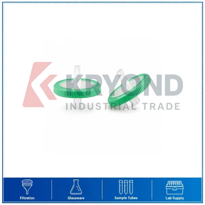 Nylon Membrane Syringe Filter 25mm 0.22μm 50pcs Laboratory Sample Filtration Research Equipment Application Use Series Model Set