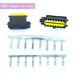 Female OBD 16PIN Adapter for Volvo Car Diagnostic Seat Plug and Shell Self-assembly 16 Hole Connector Sheath With Terminals