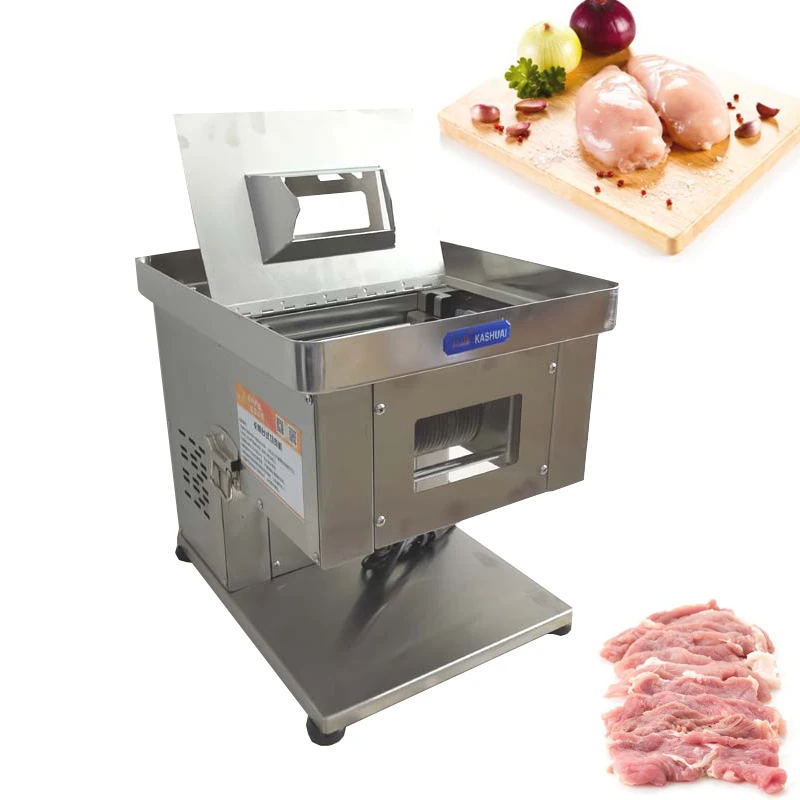 

220V/110V Commercial Meat Slicer 304 Stainless Steel Pork Beef Shredding Dicing Machine With Replaceable Knives