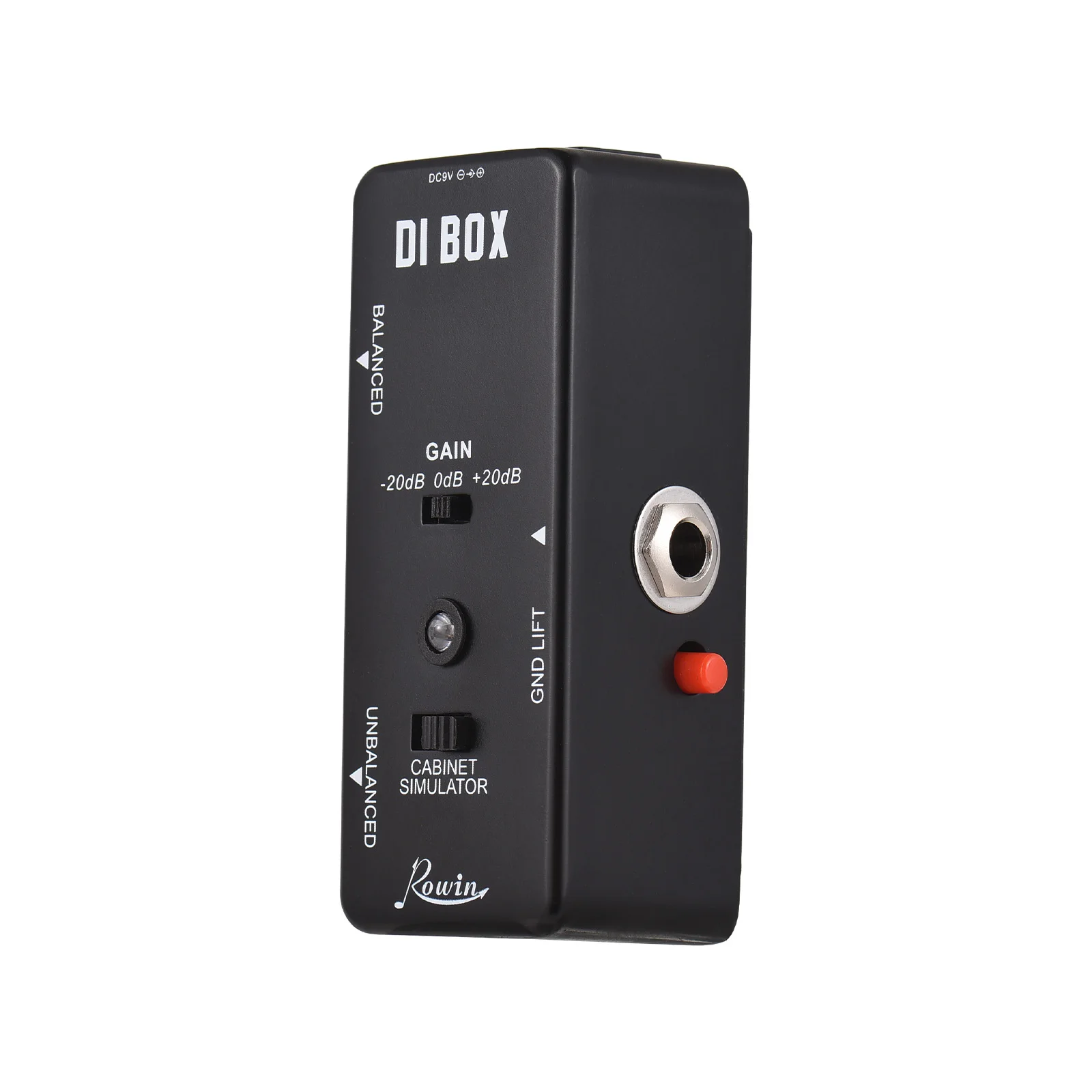 ROWIN DI Box Guitar Pedal Mini DI Box Ultra Low Distortion for  Effect Pedal Balanced and Unbalanced DC 9V LEF331 Effects Pedal