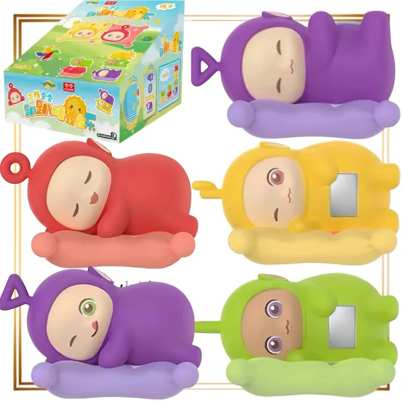 

Officially Licensed Teletubbies Surprise Box Sleep on Your Stomach Stacking Music Series Mystery Gifts Anime Peripherals Models