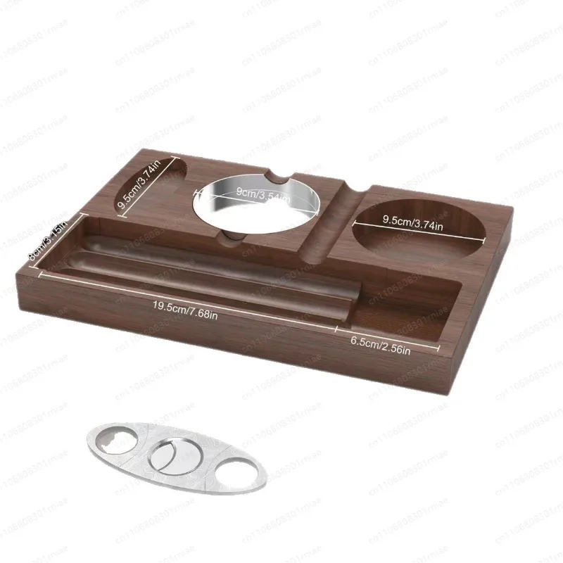 Wooden portable ashtrayTabletop cigar trayCigar storage trayOutdoor ashtray decorative tray in stock
