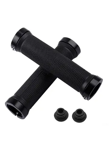 Bicycle Rubber Grips MTB Alloy Lock Bilateral Lock Handlebar Grips Anti Slip Cycling Handlebar Sleeve BMX Bicycle Accessories