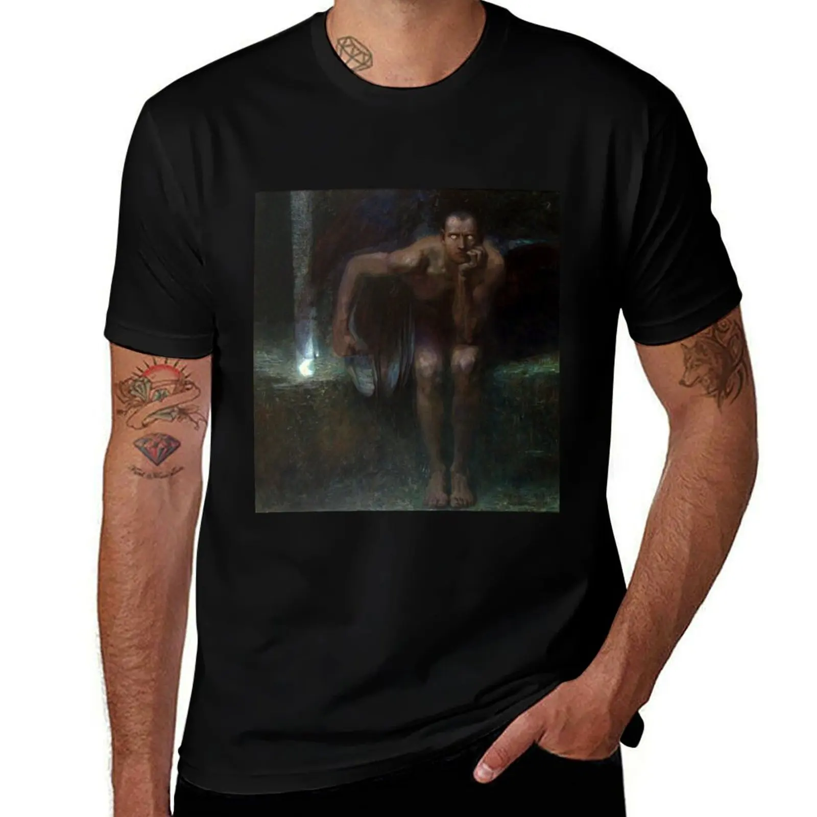 Lucifer - Franz von Stuck T-Shirt Halloween Theme T-Shirt