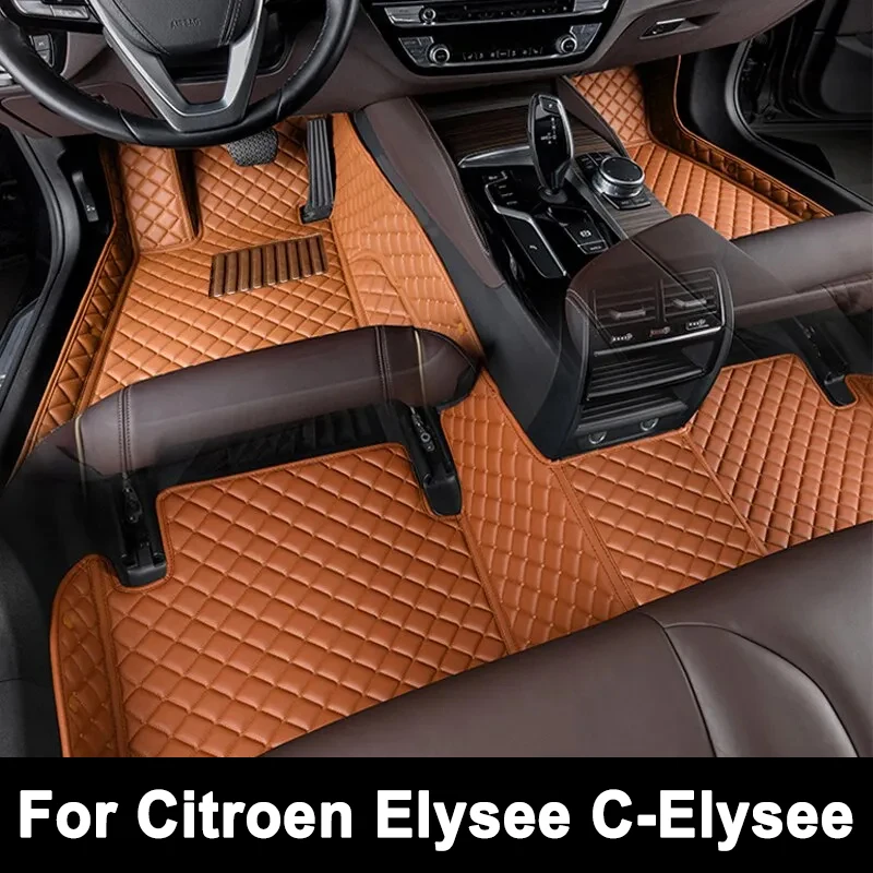 

Car Floor Mats For Citroen Elysee C-Elysee 2014~2022 Auto Leather Mat Full Set Durable Rug Auto Interior Parts Car Accessories