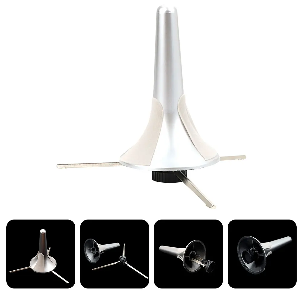 

Foldable Portable Silver Trumpet Stand Small Size Metal Trumpet Holder Stable Support for Instruments Trumpet Accessories