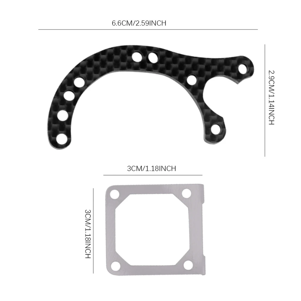 Aksesori Upgrade mobil RC, Kit braket Motor serat karbon untuk mobil RC 1/10 XV01