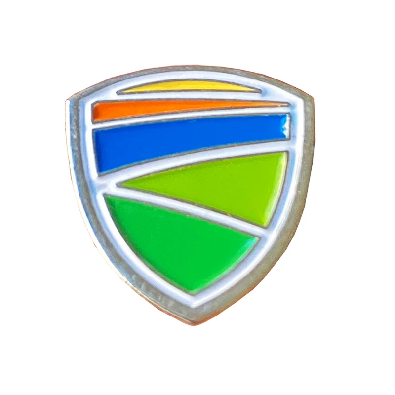 Trader Sport Simple Color Lapel Pin Wholesale Plate Silver Soft Enamel Zinc Alloy Badge With Backing Card Wholesale Manufacturer