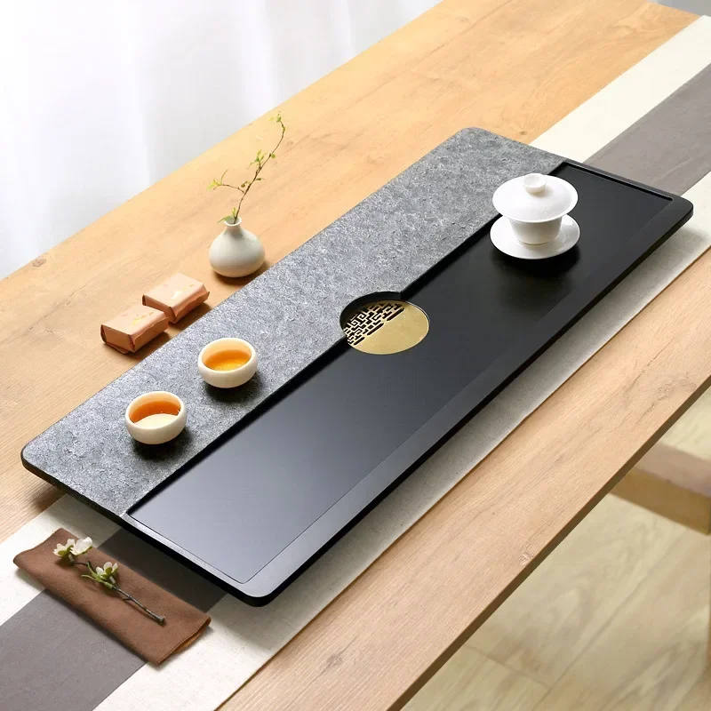 

A Large Solid Wood Tea Tray Rectangular Drip Rectangular Wooden Tray Vintage Coffee Bandeja Madera Serving Trays Decorative Lux