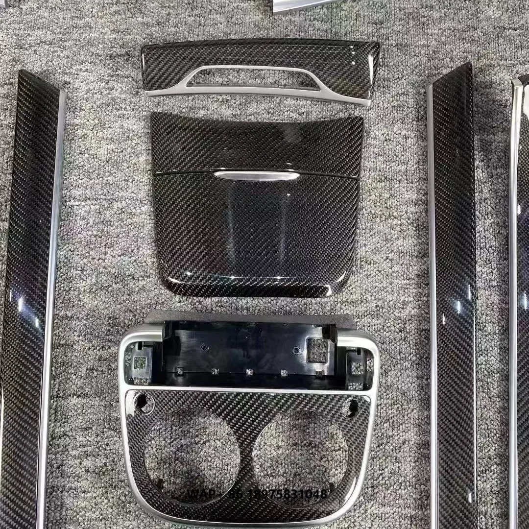 Atacado acessórios de modificação de carro luxuoso kit de acabamento interno de peças de carro de fibra de carbono para classe S W222