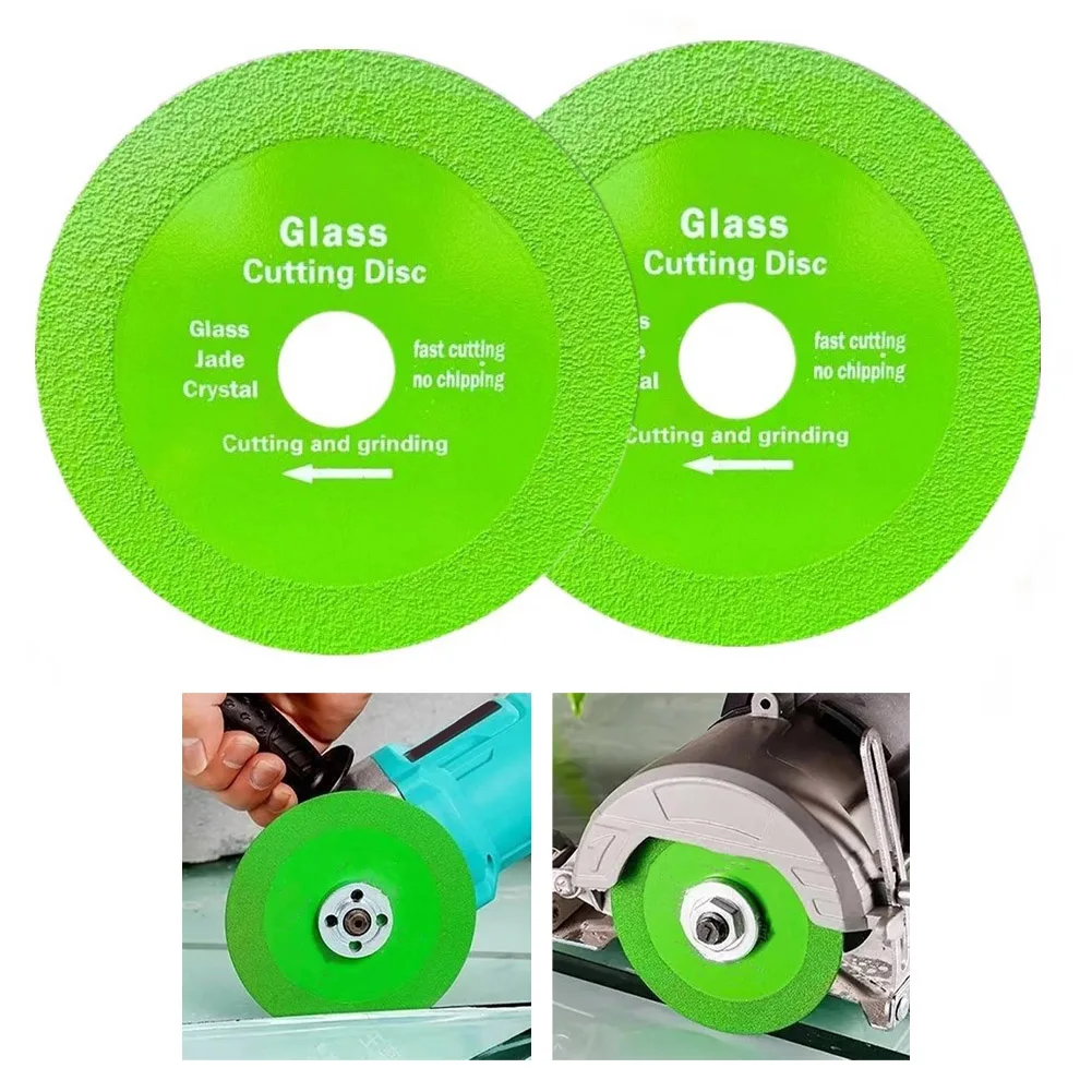 2pcs 125mm Emery Glass Cutting Disc 22.23mm Bore Saw Blade For Crystal Wine Bottle Chamfering Grinding Tools