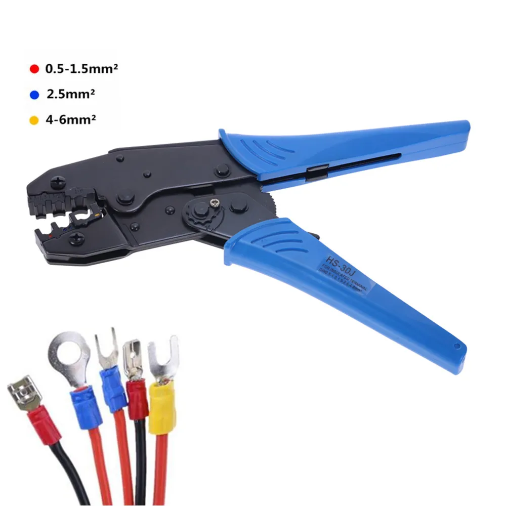 Crimping Pliers HS-30J for 0.5-6mm2 Tube/Insulation Terminals Electrical Tools