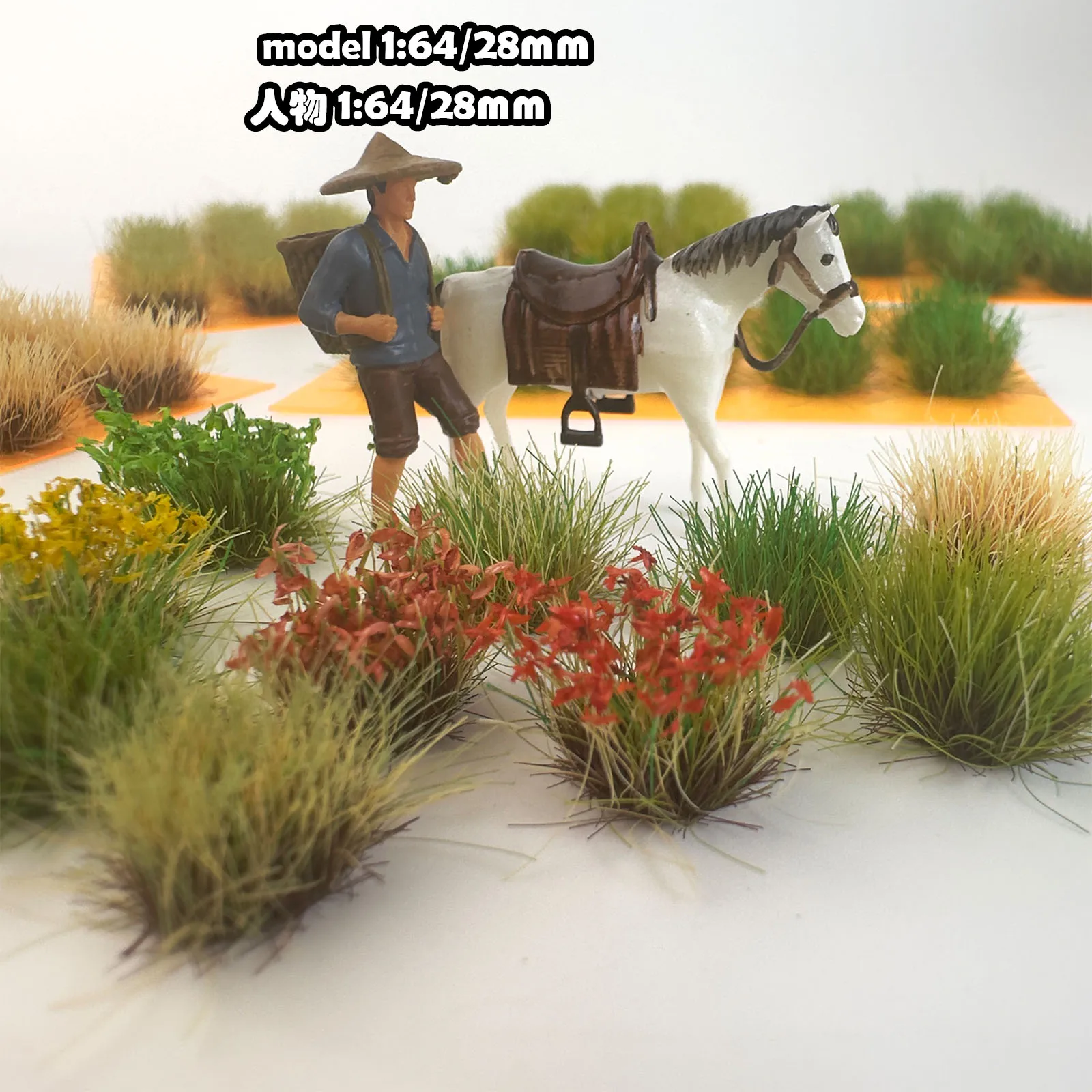 15pcs/box Height 10mm Static Grass Cluster Model Military Scene Railway Train Layout Architecture Building Materials for Diorama